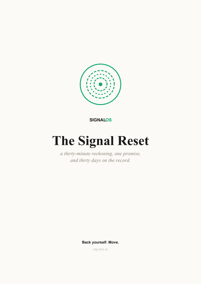 The Signal Reset workbook cover
